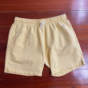 Todd Snyder X Champion Warm Up Butter Yellow 100% Cotton Sweat Shorts Sz XL 🧡🎀